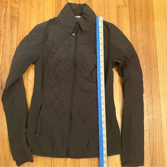 Athleta Women's Upside Quilted Long Sleeves Olive Green Jacket Full Zip XS (t) - Picture 10 of 12